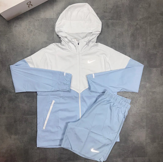 NIKE UV WINDBREAKER & NIKE CHALLENGER 7" SHORTS SET ARMOUR BLUE