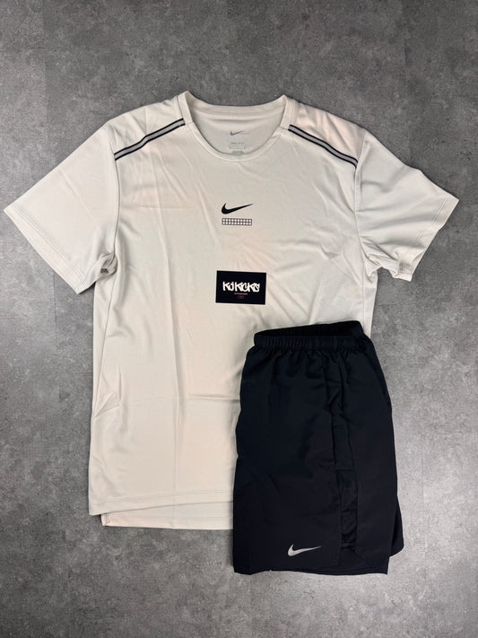 Beige gradient Nike Miler set